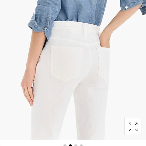 J. Crew Slim Broken-In Boyfriend White Jeans Sz 28 - Picture 4 of 8